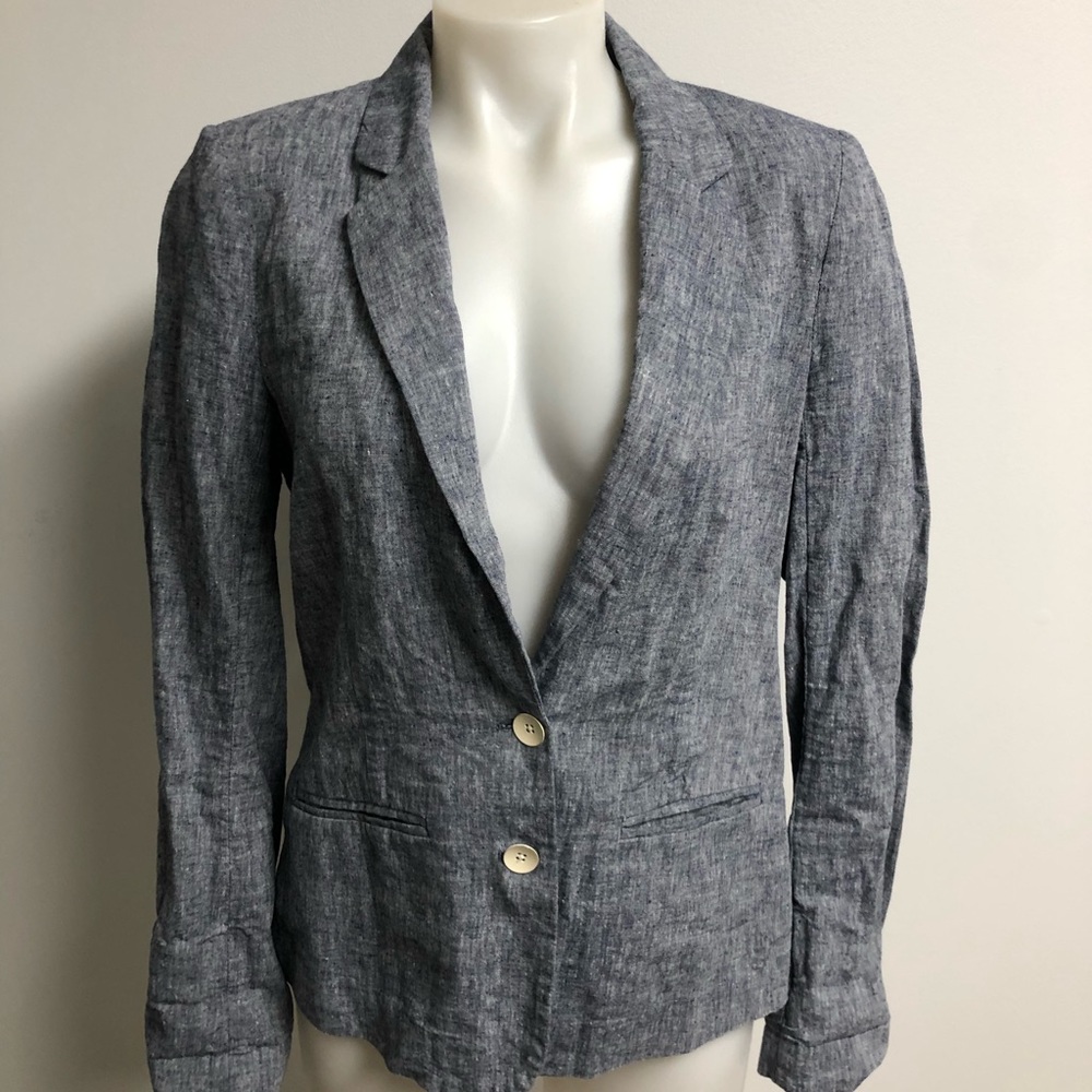 CARTONNIER Women’s Blue Linen Blazer